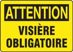 BILINGUAL FRENCH SIGN – FACE PROTECTION