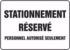 BILINGUAL FRENCH SIGN – PARKING