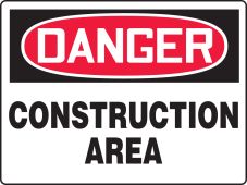 Really BIGSigns™ OSHA Danger Safety Sign: Construction Area