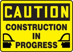OSHA Caution Safety Sign: Construction In Progress