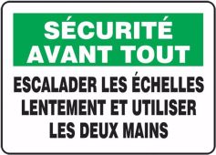 BILINGUAL FRENCH SIGN – LADDER SAFETY