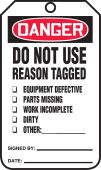 OSHA Danger Safety Tag: Do Not Use