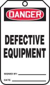 OSHA Danger Jumbo Safety Tag: Defective Equipment