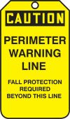 OSHA Caution Safety Tag: Perimeter Warning Line