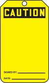 OSHA Caution Safety Tag: Blank