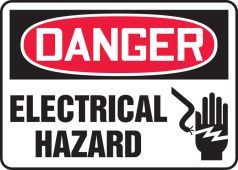 OSHA Danger Safety Sign: Electrical Hazard