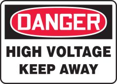 OSHA Danger Safety Sign: High Voltage - Keep Away