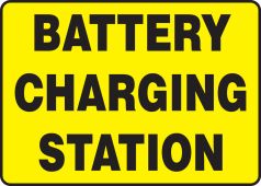 Safety Sign: Battery Charging Station