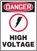OSHA Danger Safety Sign: High Voltage Graphic