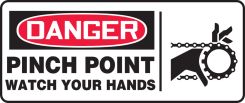 OSHA Danger Safety Sign: Pinch Point - Watch Your Hands