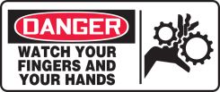 OSHA Danger Safety Sign - Watch Your Fingers And Your Hands