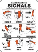 Safety Label: Ready Mix Truck - Signals