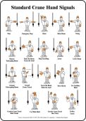 Safety Label: Standard Crane Hand Signals