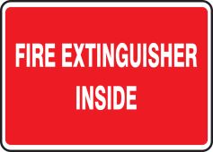 Safety Sign: Fire Extinguisher Inside