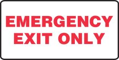 Safety Sign: Emergency Exit Only (7" x 14")
