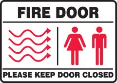 Safety Sign: Fire Door - Please Keep Door Closed (Graphic)