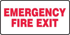 Safety Sign: Emergency Fire Exit