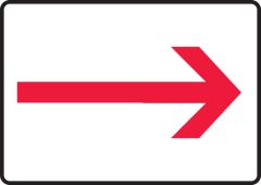 Safety Sign: Red Arrow (right)