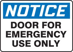 Door Swings Inward OSHA Caution Safety Sign MABR637