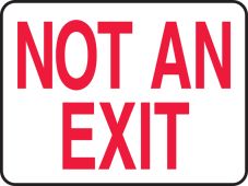 Safety Sign: Not An Exit