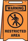 OSHA Warning Fold-Ups® : Restricted Area
