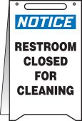 OSHA Notice Fold-Ups® Safety Sign: Restroom Closed For Cleaning