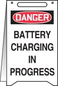 OSHA Danger Fold-Up: Battery Charging In Progress