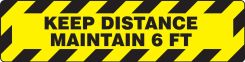 Carpet Decal: Keep Distance Maintain 6 FT