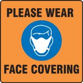 Carpet Decal: Please Wear Face Covering