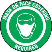 Carpet Decal: Mask Or Face Covering Required
