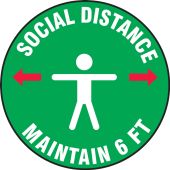 Carpet Decal: Social Distance Maintain 6 FT