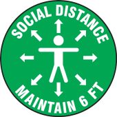 Carpet Decal: Social Distance Maintain 6 FT