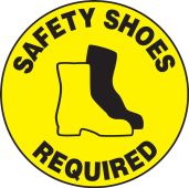Carpet Decals: Safety Shoes Required