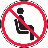 Carpet Decals: Do Not Sit Symbol