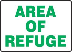 Safety Sign: Area Of Refuge