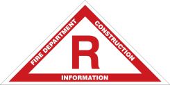 Truss Sign: R, F, And F/R (Fire Department Construction Information)