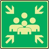 Glow-In-The-Dark Safety Sign: (Muster Point)