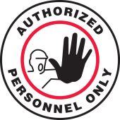 Slip-Gard™ Floor Sign: Authorized Personnel Only (Man)