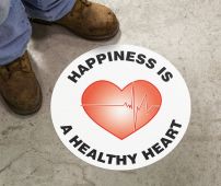 Slip-Gard™ Floor Signs: Happiness Is A Healthy Heart