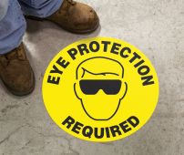 Slip-Gard™ Floor Sign: Eye Protection Required (Graphic)