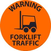 Walk-On Slip-Gard™ Floor Sign - Warning Forklift Traffic
