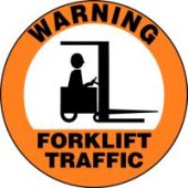 Slip-Gard™ Floor Sign: Warning - Forklift Traffic (Graphic)