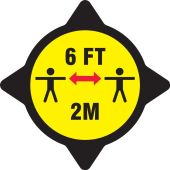 Slip-Gard™ Floor Sign: 6 FT 2M (Yellow)