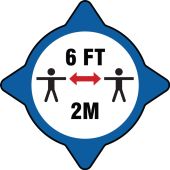 Slip-Gard™ Floor Sign: 6 FT 2M (White)