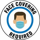 Slip-Gard™ Floor Sign: Face Covering Required