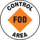 FOD Slip-Gard™ Floor Sign: Control Area