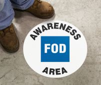 Slip-Gard™ Floor Sign: FOD Awareness Area