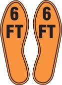 Slip-Gard™ Floor Sign: 6 FT (Footprints)