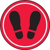 Slip-Gard™ Floor Sign: Footprint Image (in circle)