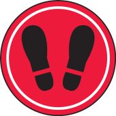 Slip-Gard™ Floor Sign: Footprint Image (in circle)